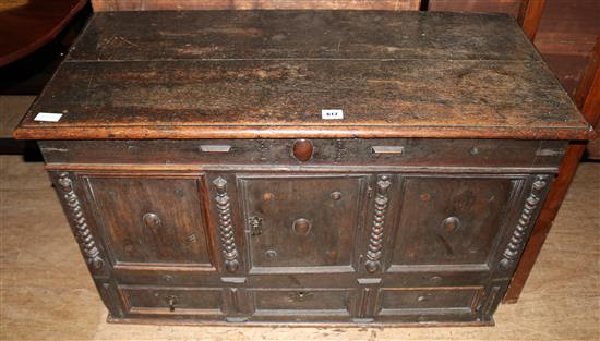 Oak mule chest cupboard